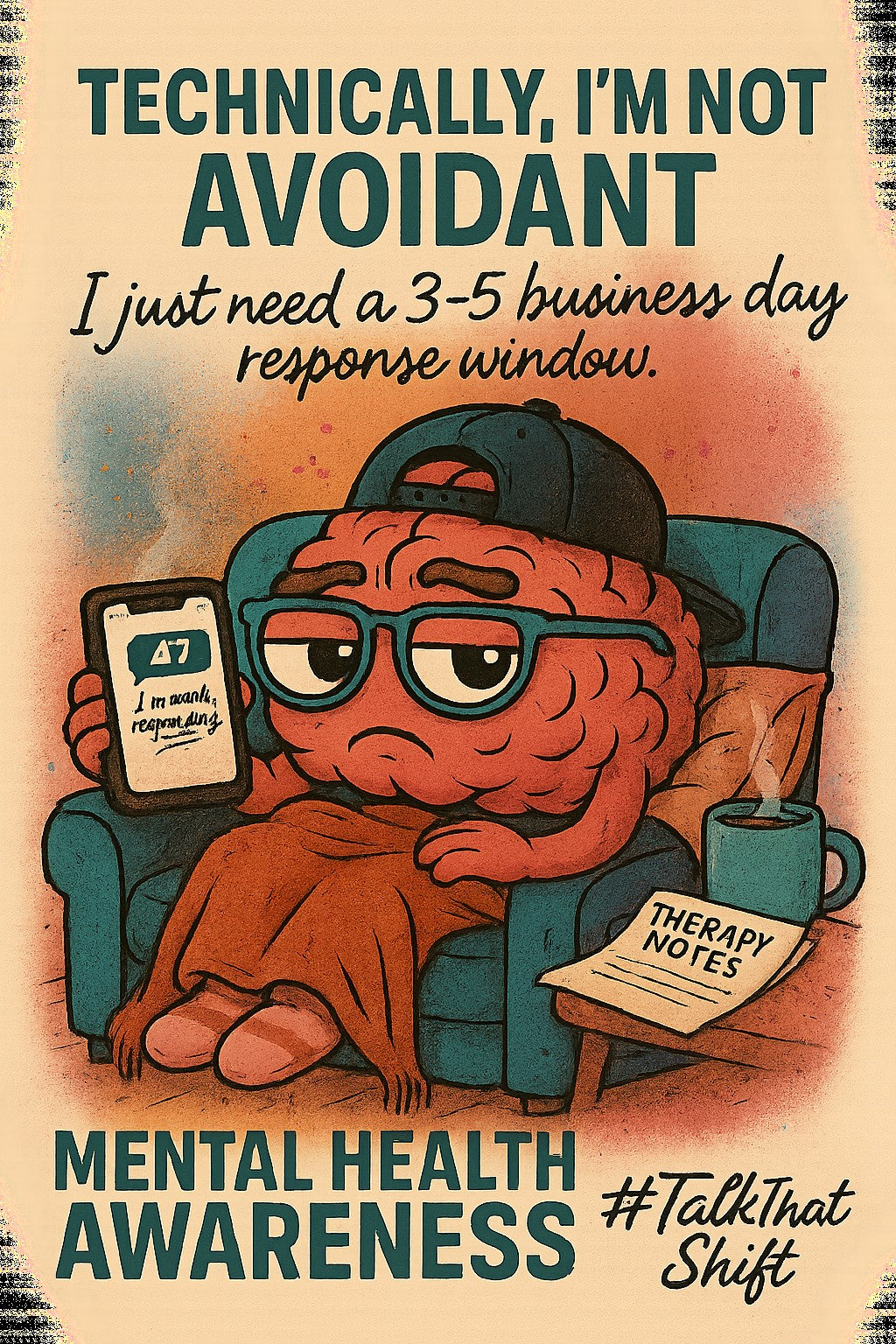 TECHNICALLY, I'M NOT AVOIDANT I JUST NEED A 3-5 BUSINESS RESPONSE WINDOW